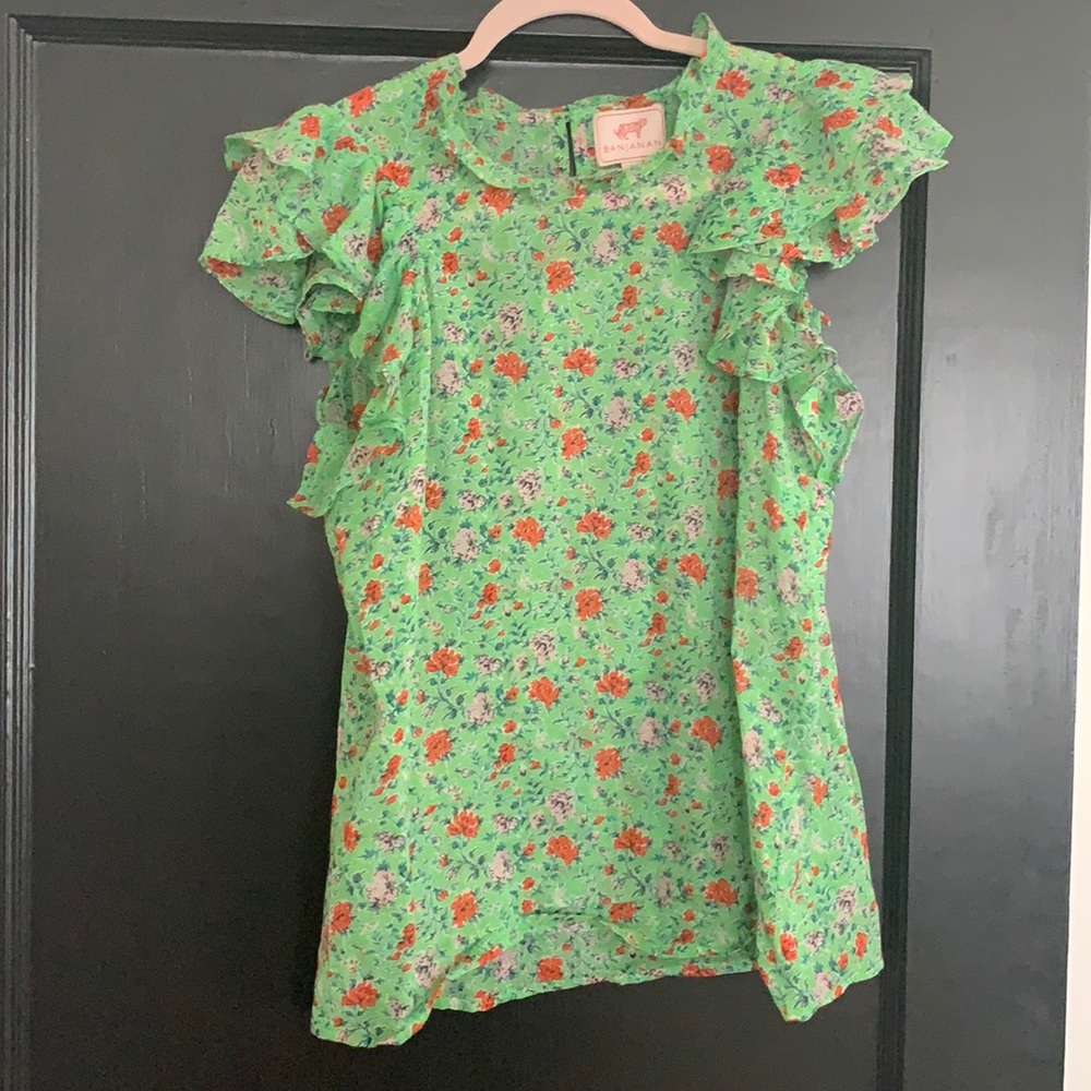 Banjanan Klara top in Siesta flutter sleeve top size large